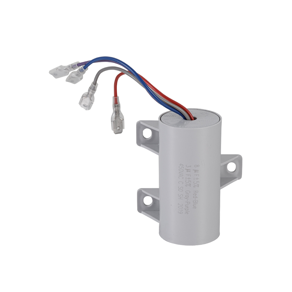 CBB60 8+3uf 450v Ba Chân Gắn Tai